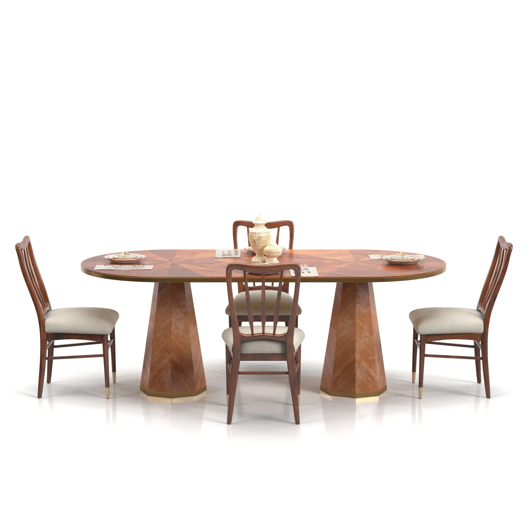 Dining Set 01 3D Model_06